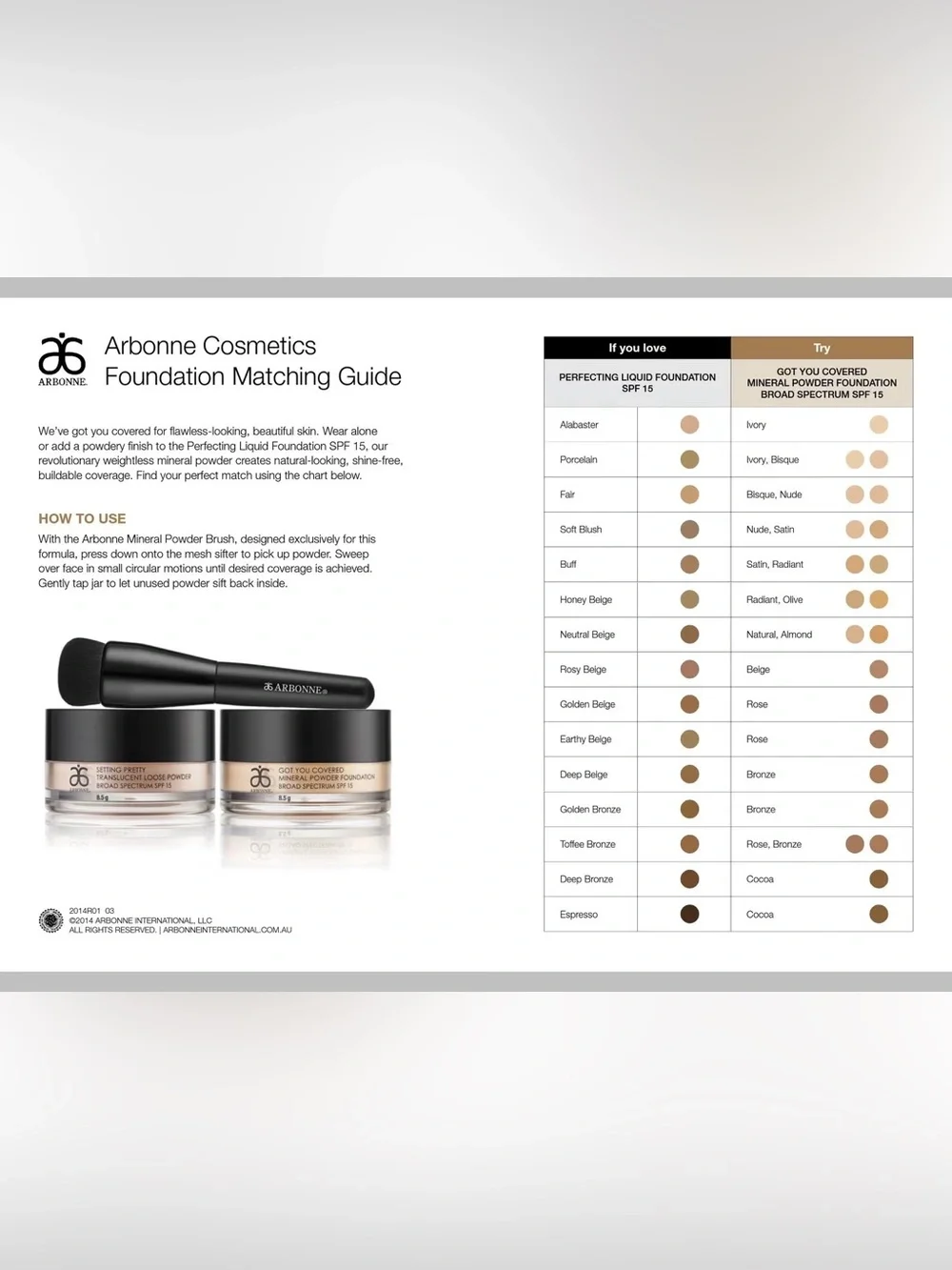 Arbonne concealers mineral
